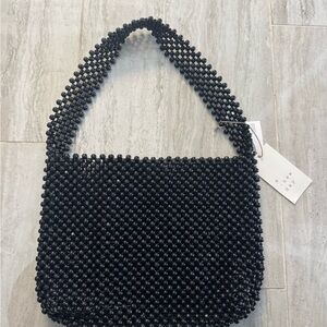 a new day Black Beaded Shoulder Bag